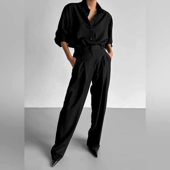 Frankie Shop BEA FLUID PINSTRIPE PANTS - Picture 3 of 7
